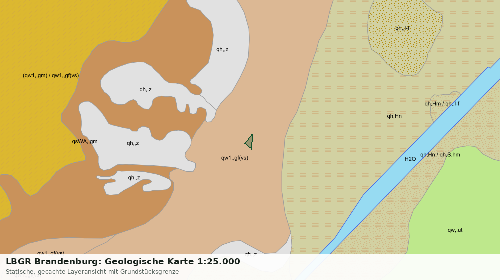 Statische Kartenansicht: LBGR Brandenburg: Geologische Karte 1:25.000