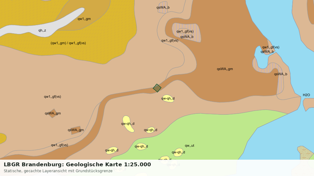 Statische Kartenansicht: LBGR Brandenburg: Geologische Karte 1:25.000