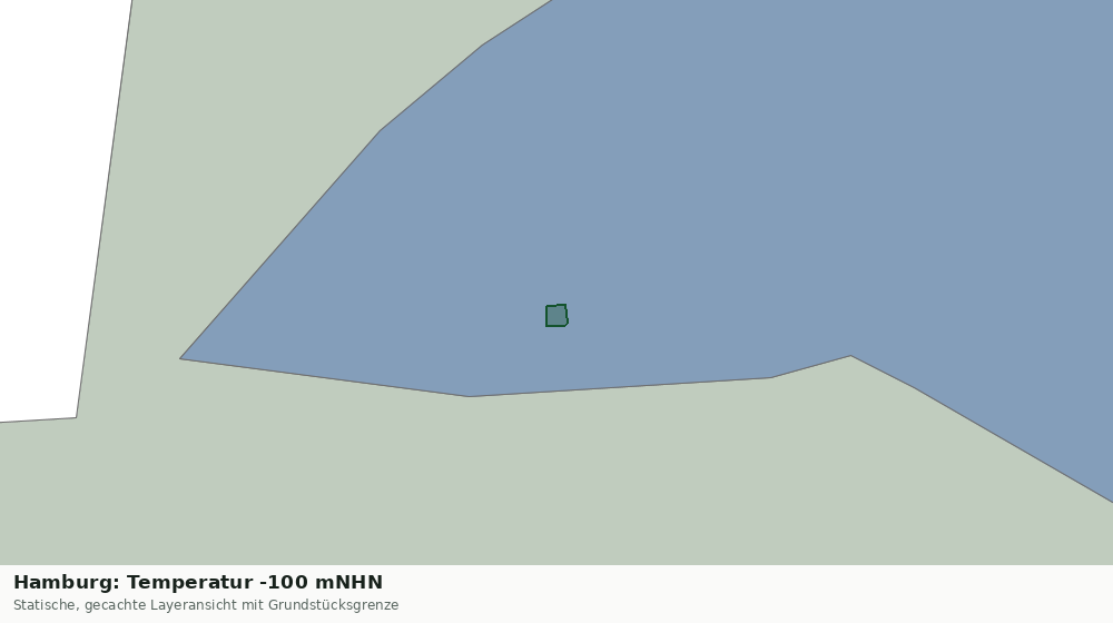 Statische Kartenansicht: Hamburg: Temperatur -100 mNHN