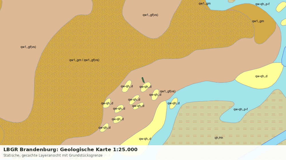 Statische Kartenansicht: LBGR Brandenburg: Geologische Karte 1:25.000