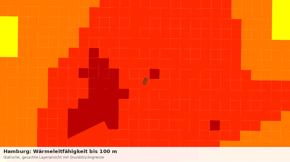 Statische Kartenansicht: Hamburg: Wärmeleitfähigkeit bis 100 m