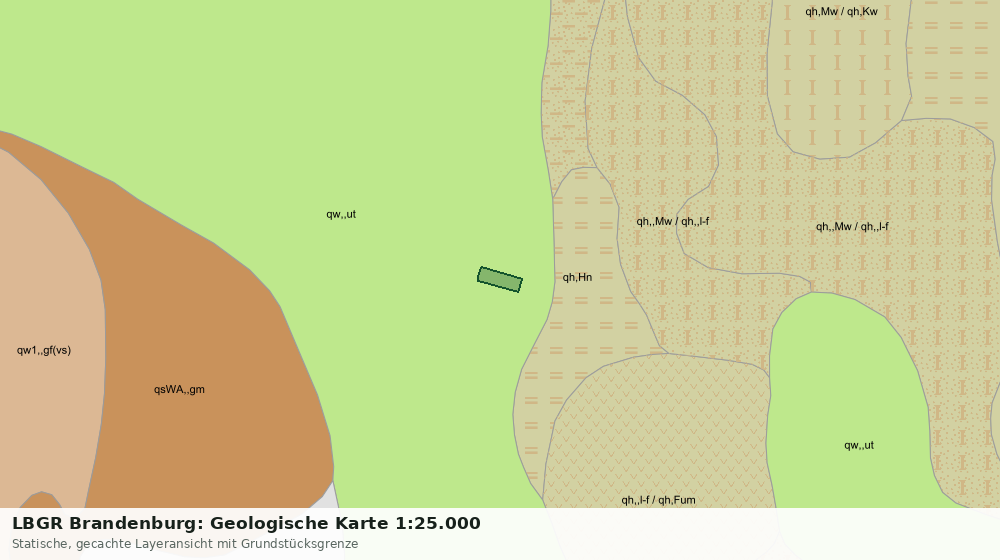 Statische Kartenansicht: LBGR Brandenburg: Geologische Karte 1:25.000