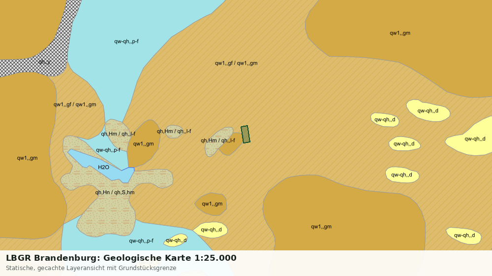 Statische Kartenansicht: LBGR Brandenburg: Geologische Karte 1:25.000