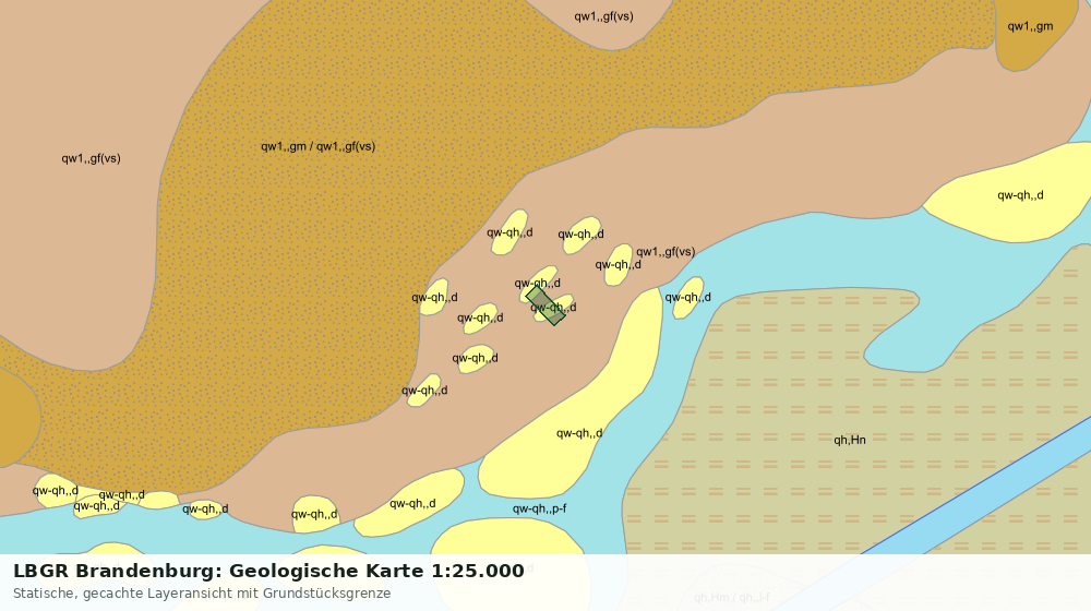 Statische Kartenansicht: LBGR Brandenburg: Geologische Karte 1:25.000