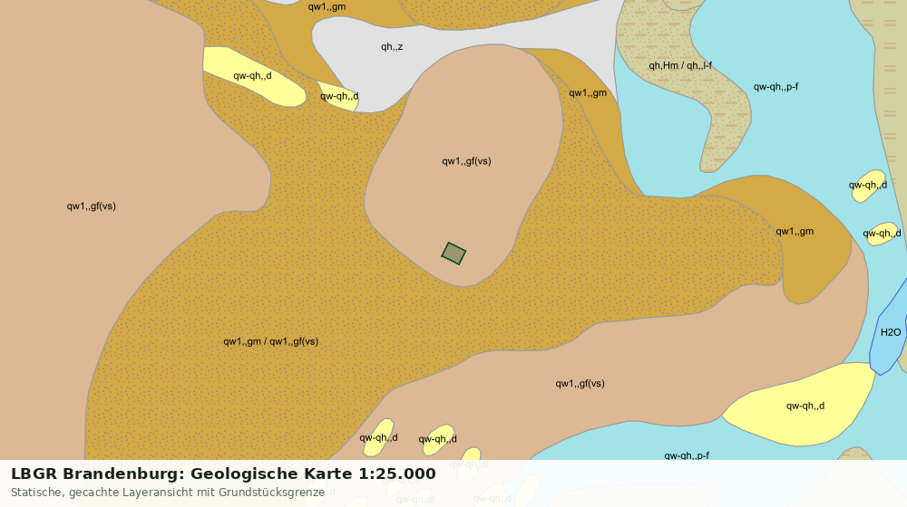 Statische Kartenansicht: LBGR Brandenburg: Geologische Karte 1:25.000
