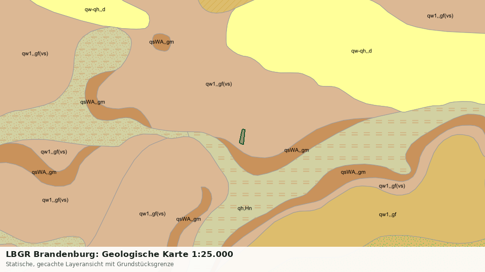 Statische Kartenansicht: LBGR Brandenburg: Geologische Karte 1:25.000
