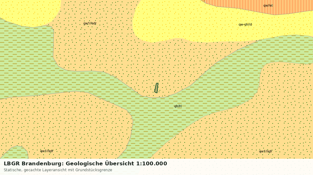Statische Kartenansicht: LBGR Brandenburg: Geologische Übersicht 1:100.000