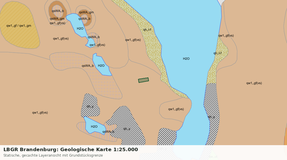 Statische Kartenansicht: LBGR Brandenburg: Geologische Karte 1:25.000