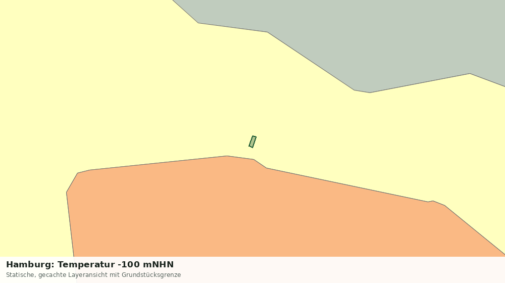 Statische Kartenansicht: Hamburg: Temperatur -100 mNHN