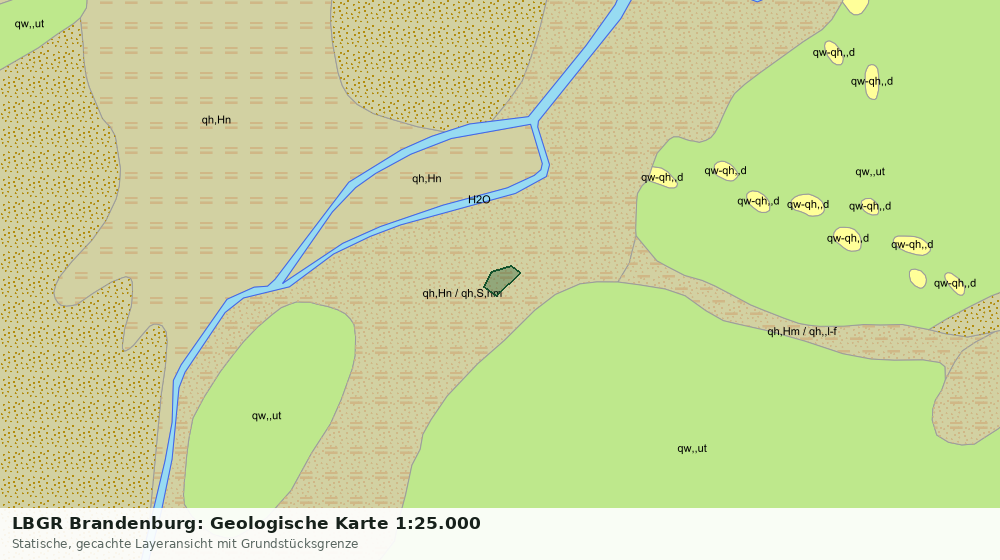 Statische Kartenansicht: LBGR Brandenburg: Geologische Karte 1:25.000