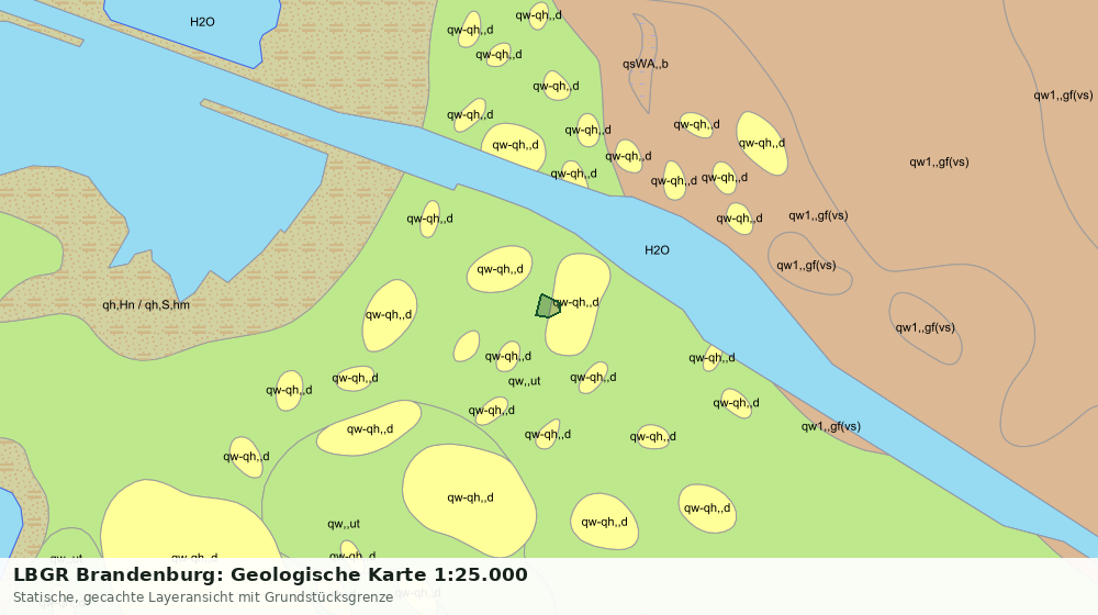 Statische Kartenansicht: LBGR Brandenburg: Geologische Karte 1:25.000