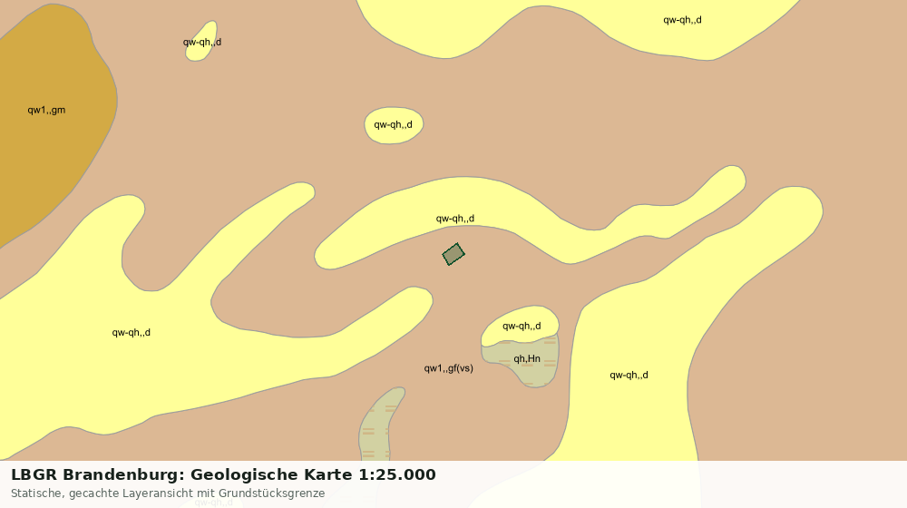 Statische Kartenansicht: LBGR Brandenburg: Geologische Karte 1:25.000