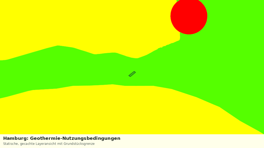 Statische Kartenansicht: Hamburg: Geothermie-Nutzungsbedingungen