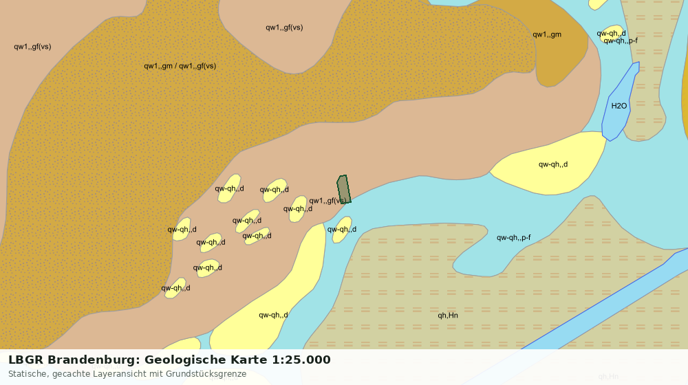 Statische Kartenansicht: LBGR Brandenburg: Geologische Karte 1:25.000