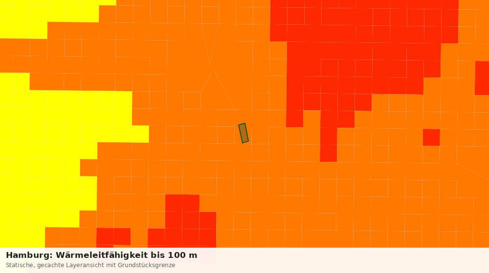 Statische Kartenansicht: Hamburg: Wärmeleitfähigkeit bis 100 m