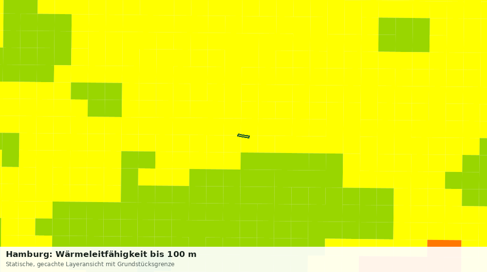 Statische Kartenansicht: Hamburg: Wärmeleitfähigkeit bis 100 m