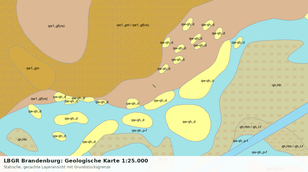 Statische Kartenansicht: LBGR Brandenburg: Geologische Karte 1:25.000
