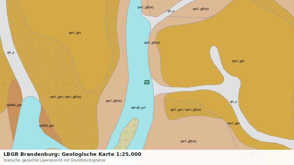 Statische Kartenansicht: LBGR Brandenburg: Geologische Karte 1:25.000