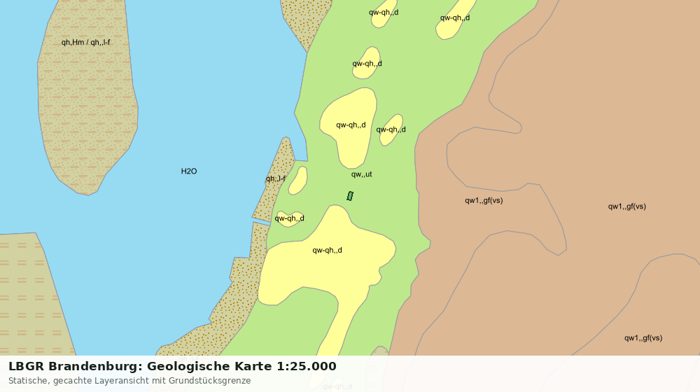 Statische Kartenansicht: LBGR Brandenburg: Geologische Karte 1:25.000