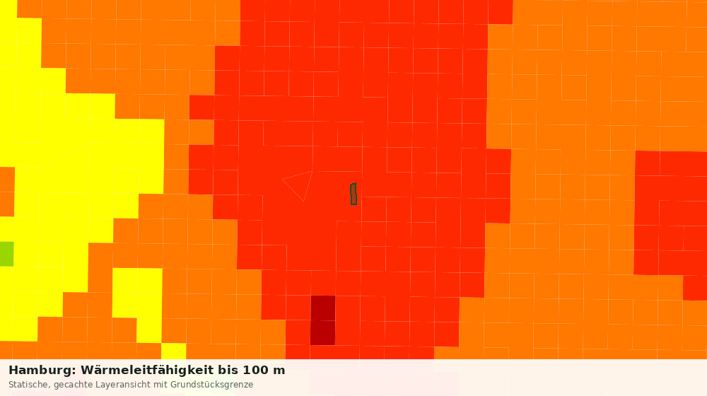 Statische Kartenansicht: Hamburg: Wärmeleitfähigkeit bis 100 m
