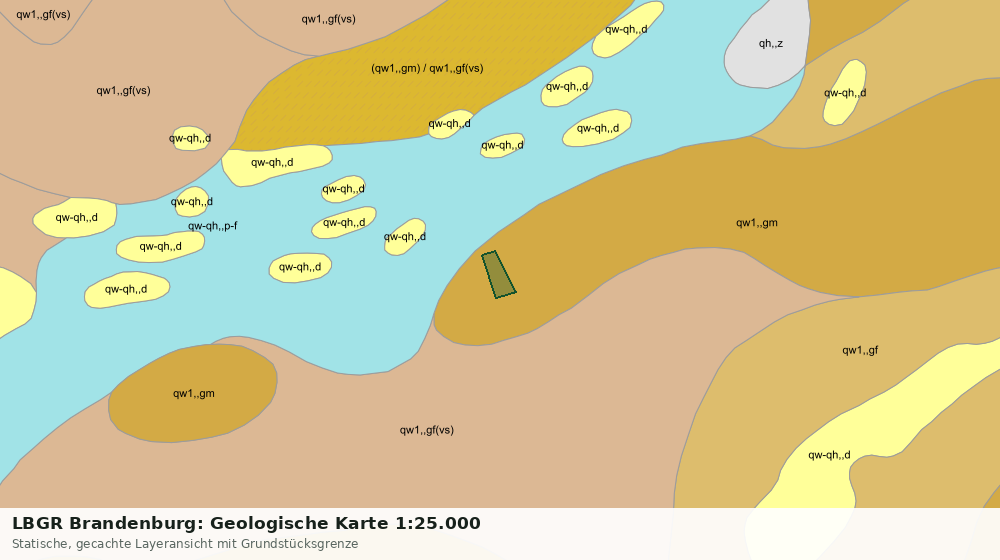 Statische Kartenansicht: LBGR Brandenburg: Geologische Karte 1:25.000