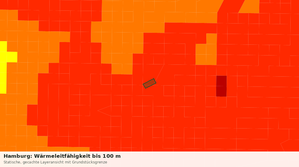 Statische Kartenansicht: Hamburg: Wärmeleitfähigkeit bis 100 m