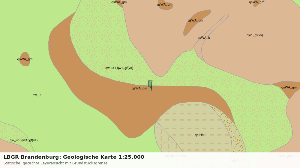 Statische Kartenansicht: LBGR Brandenburg: Geologische Karte 1:25.000