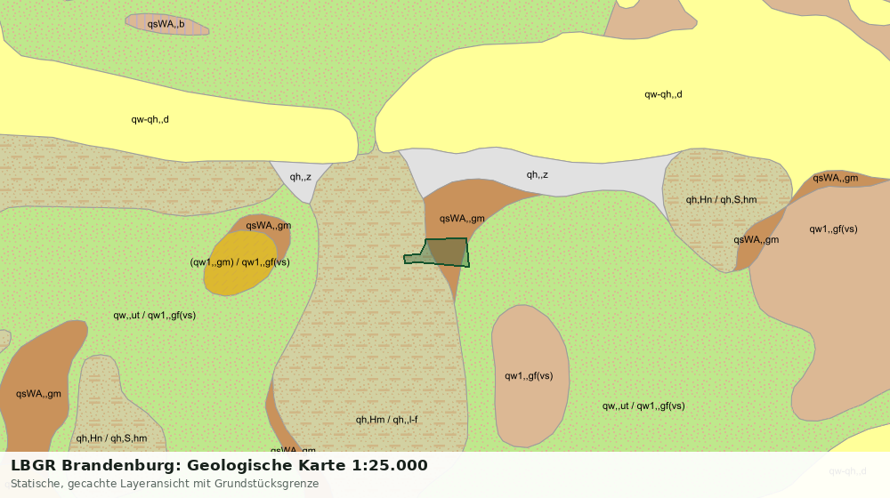 Statische Kartenansicht: LBGR Brandenburg: Geologische Karte 1:25.000