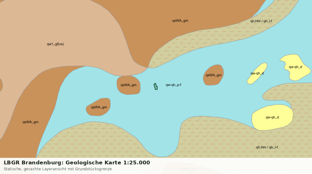 Statische Kartenansicht: LBGR Brandenburg: Geologische Karte 1:25.000