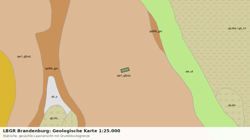 Statische Kartenansicht: LBGR Brandenburg: Geologische Karte 1:25.000