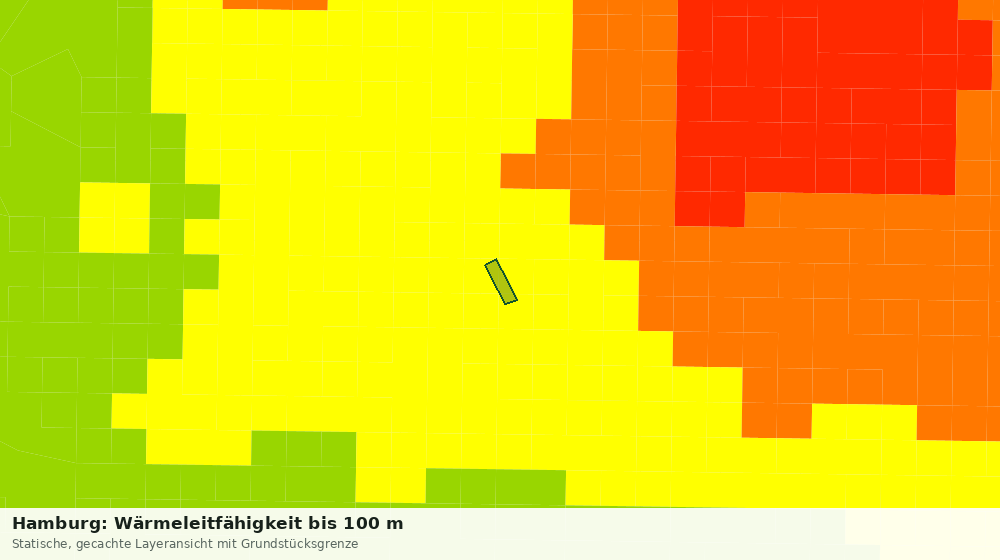 Statische Kartenansicht: Hamburg: Wärmeleitfähigkeit bis 100 m