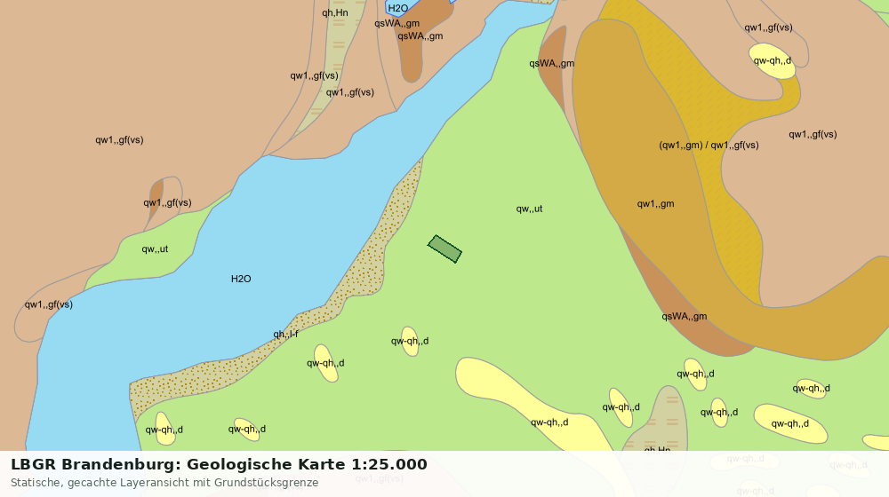 Statische Kartenansicht: LBGR Brandenburg: Geologische Karte 1:25.000