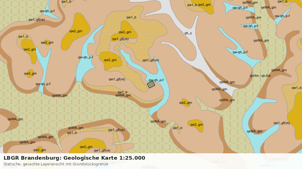 Statische Kartenansicht: LBGR Brandenburg: Geologische Karte 1:25.000
