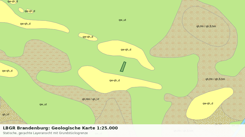 Statische Kartenansicht: LBGR Brandenburg: Geologische Karte 1:25.000