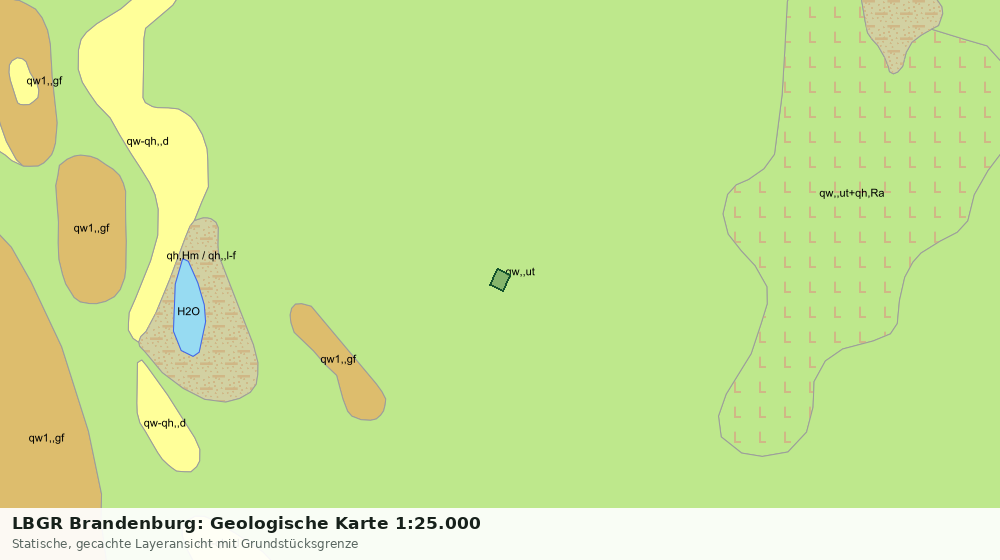 Statische Kartenansicht: LBGR Brandenburg: Geologische Karte 1:25.000