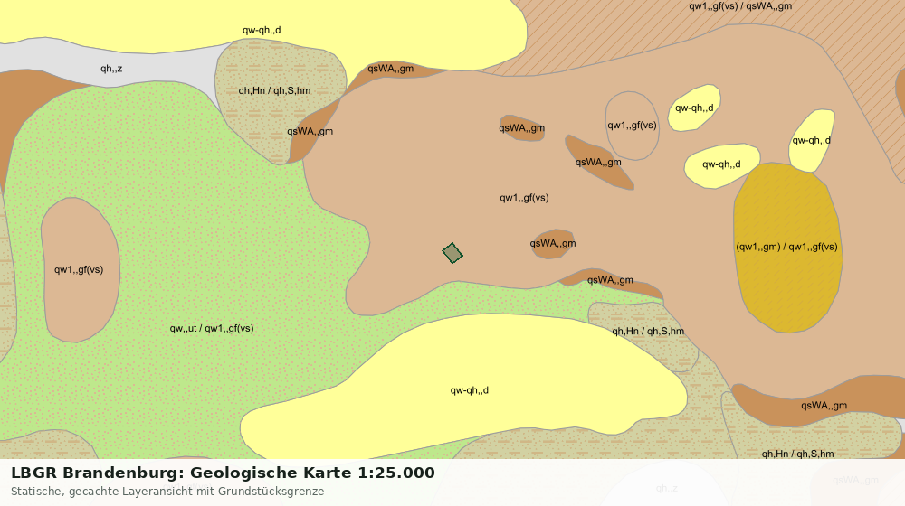 Statische Kartenansicht: LBGR Brandenburg: Geologische Karte 1:25.000