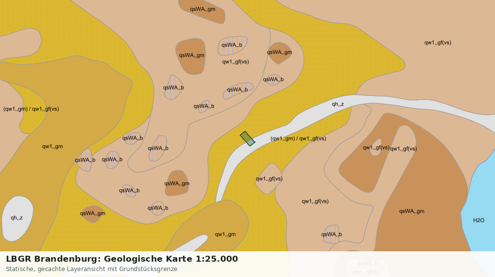 Statische Kartenansicht: LBGR Brandenburg: Geologische Karte 1:25.000