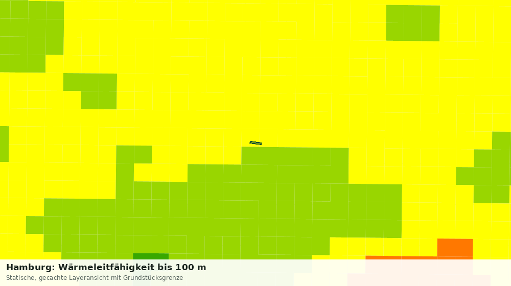 Statische Kartenansicht: Hamburg: Wärmeleitfähigkeit bis 100 m