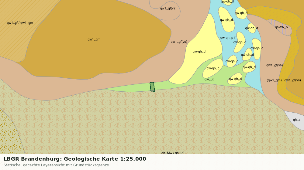 Statische Kartenansicht: LBGR Brandenburg: Geologische Karte 1:25.000