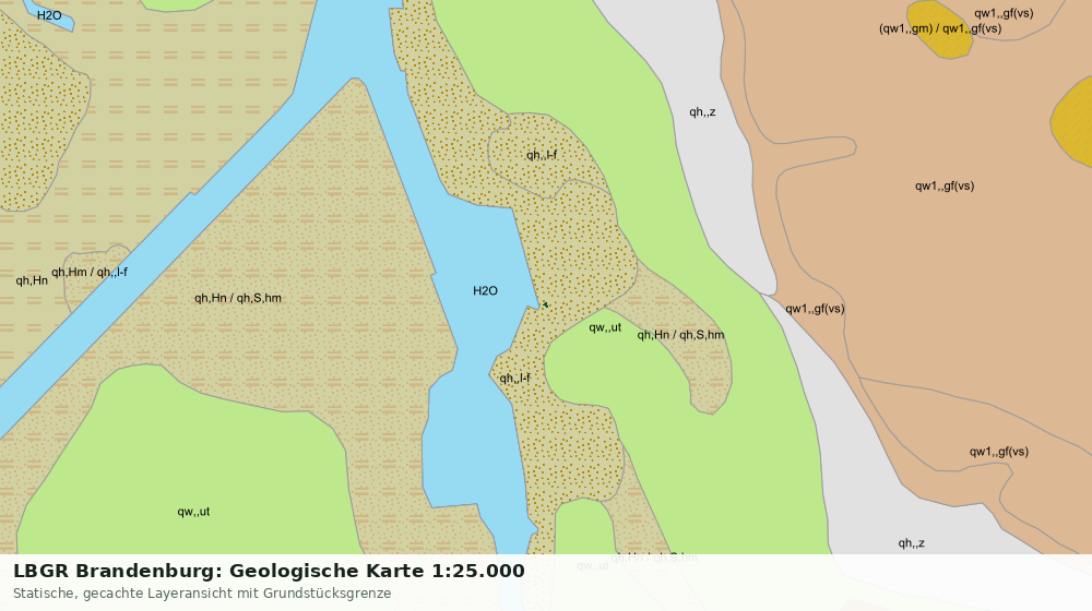 Statische Kartenansicht: LBGR Brandenburg: Geologische Karte 1:25.000