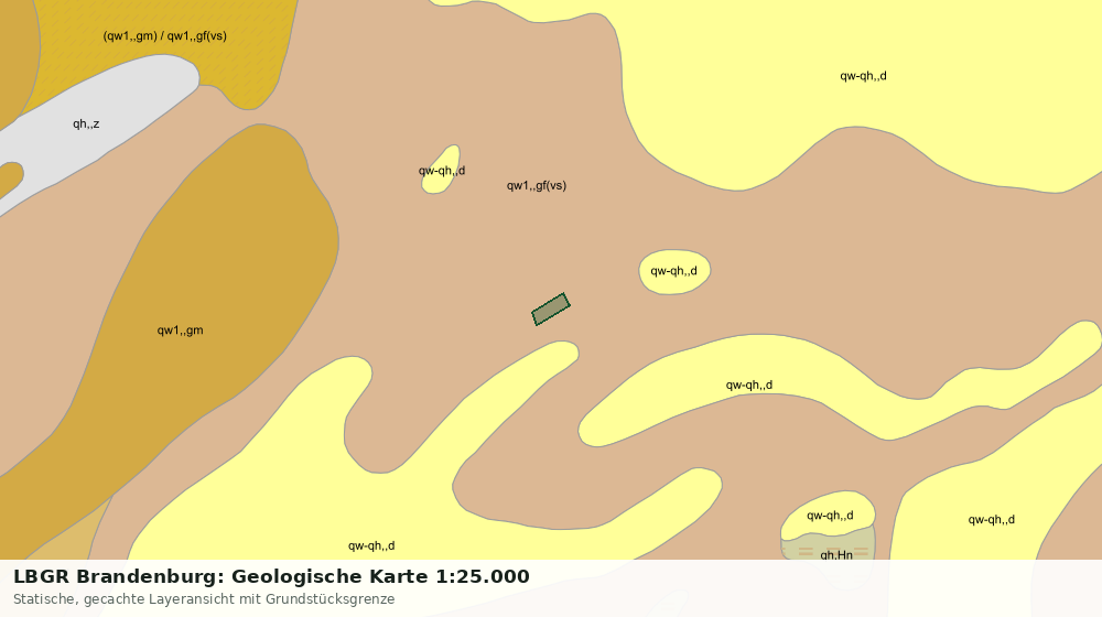 Statische Kartenansicht: LBGR Brandenburg: Geologische Karte 1:25.000