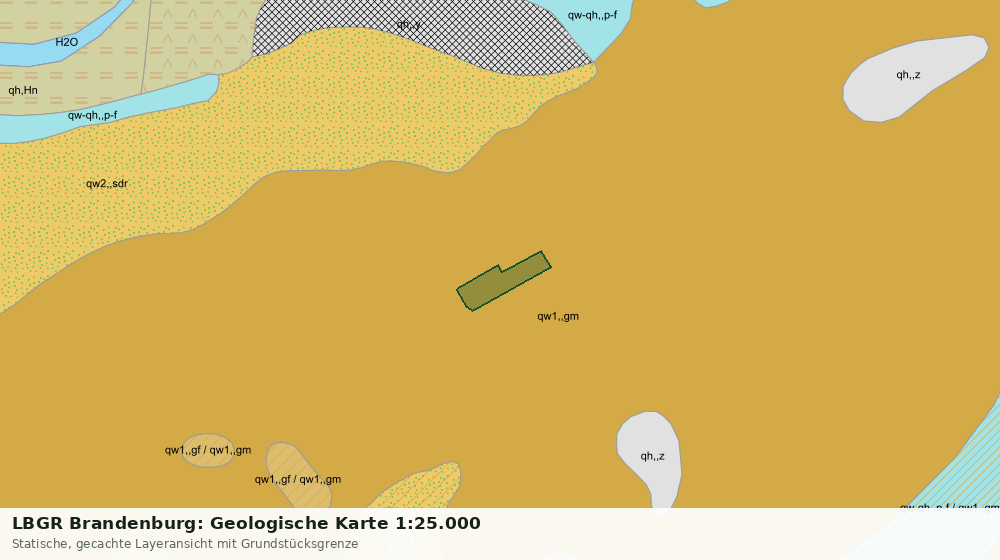 Statische Kartenansicht: LBGR Brandenburg: Geologische Karte 1:25.000