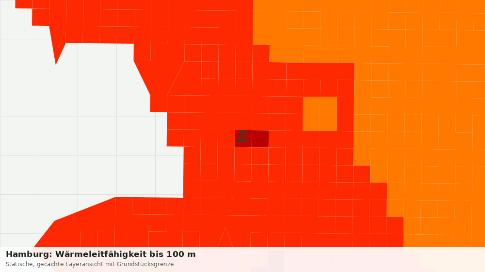 Statische Kartenansicht: Hamburg: Wärmeleitfähigkeit bis 100 m