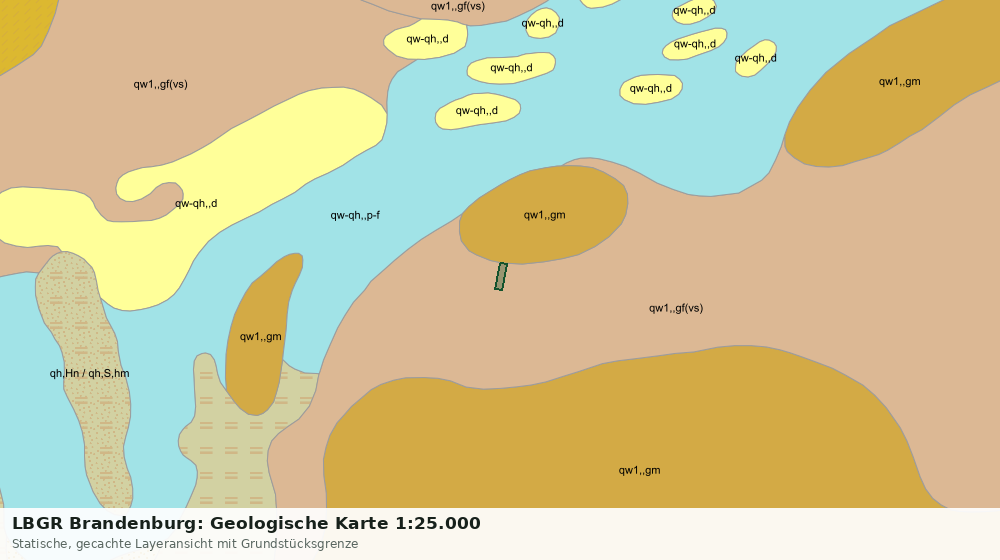 Statische Kartenansicht: LBGR Brandenburg: Geologische Karte 1:25.000