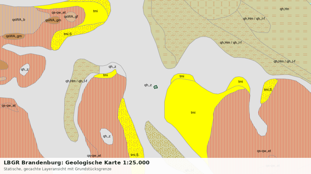 Statische Kartenansicht: LBGR Brandenburg: Geologische Karte 1:25.000