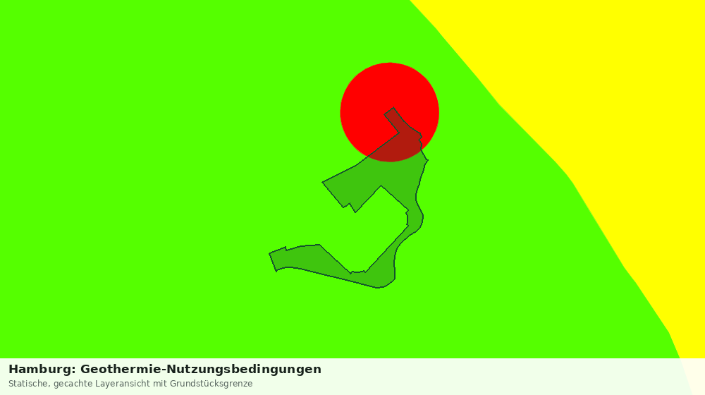 Statische Kartenansicht: Hamburg: Geothermie-Nutzungsbedingungen