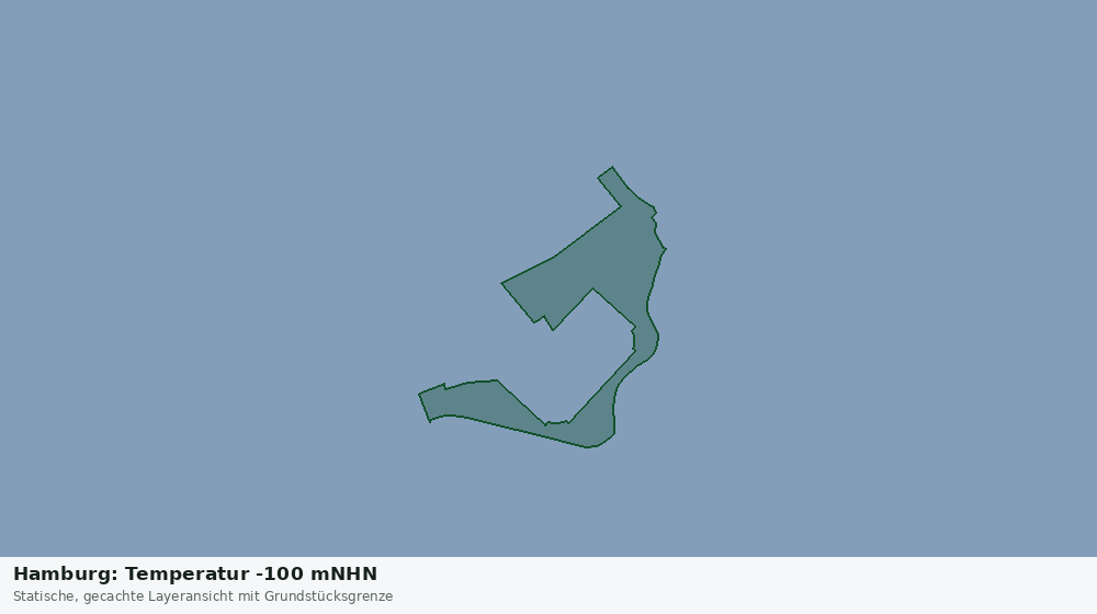 Statische Kartenansicht: Hamburg: Temperatur -100 mNHN