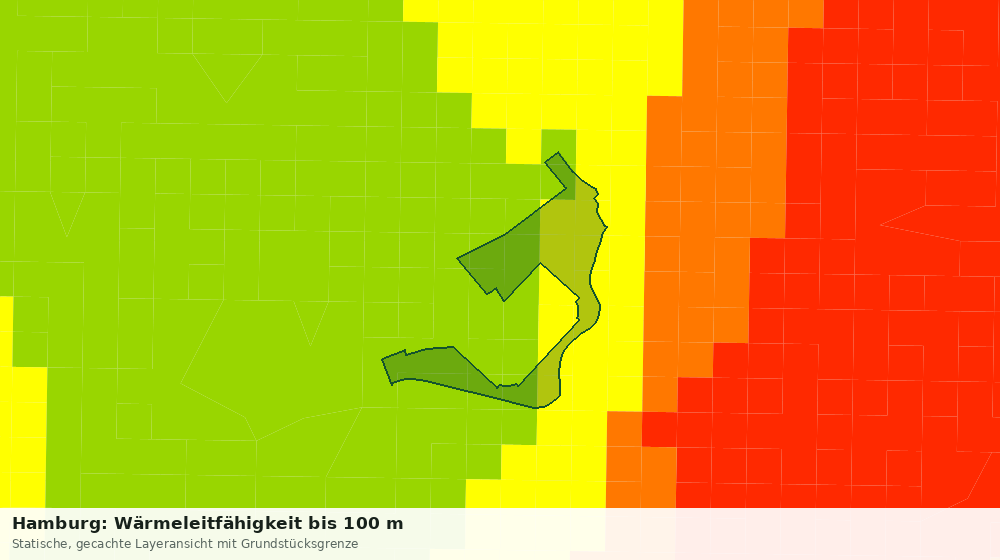 Statische Kartenansicht: Hamburg: Wärmeleitfähigkeit bis 100 m