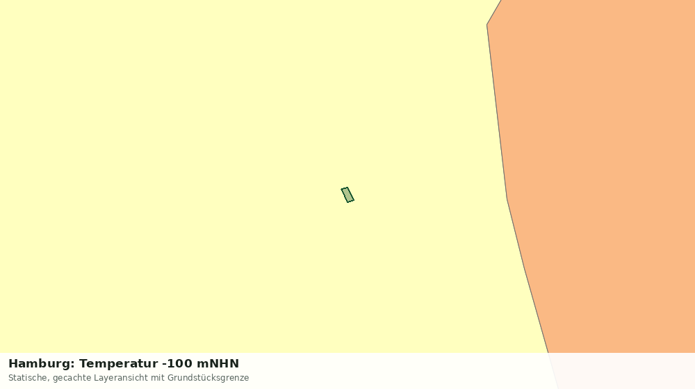 Statische Kartenansicht: Hamburg: Temperatur -100 mNHN