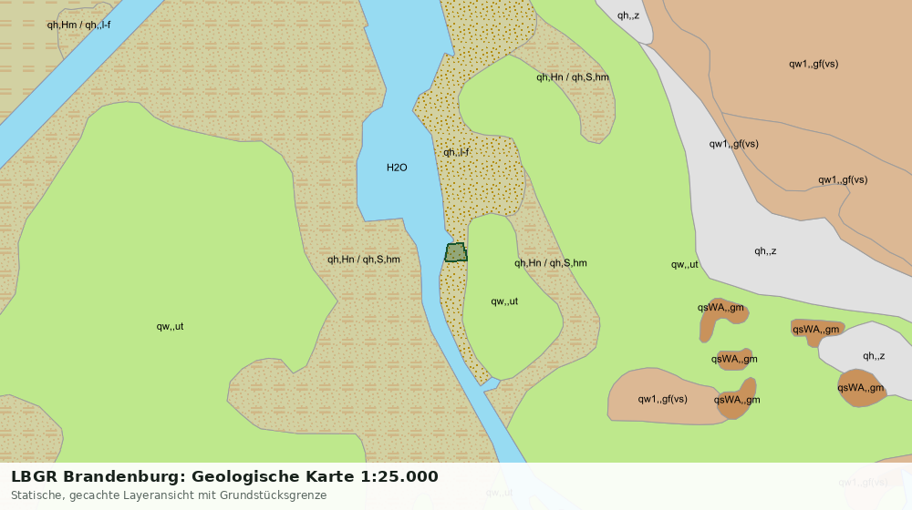Statische Kartenansicht: LBGR Brandenburg: Geologische Karte 1:25.000